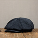 OUFANDI Bloody Gangster Wolle Oktopus Hut Männer Rasiermesser Party English Beret Retro Literarische Zeitungsjungen Hat Fashion Maler Pure Black L (59-61 cm) Verstellbar