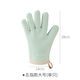 Home kitchen silicone anti-scalding thickened heat insulation gloves baking tray high temperature oven microwave oven special gloves spruce green five-finger large one