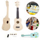 
Shisheng assembled ukulele DIY small guitar handmade homemade musical instrument material package painted painting graffiti wood heart shape (21 inch set seven)
