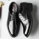 CARTELO crocodile leather shoes men's business British cowhide formal shoes versatile men's wedding shoes low-top shoes men 513 black 42