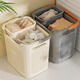 Mud quality dirty clothes basket dirty clothes storage basket household dirty clothes basket laundry basket bathroom bathroom clothes artifact laundry basket large + medium + underwear basket cream white