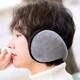Thickened plus velvet enlarged earmuffs men's ear protection winter warm adult earmuffs over-the-ear warm earmuffs dark night black [warm and thickened 1