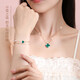 Ji Sifan light luxury four-leaf clover necklace women's high-end bracelet women's jewelry jewelry confession birthday gift for girlfriend and wife four-leaf clover malachite necklace