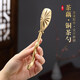 Jiutang Pure Brass Tea Spoon Tea Shovel Single Kung Fu Tea Set Accessories Special Tea Spoon Tea Making Tool Taking Tea Spoon Lotus Root-Copper Tea Spoon