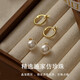 Zhou Baifu Pure Silver Shijia Pearl Earrings for Women 2025 New Women's Earrings and Earrings Practical Birthday Gift for Girlfriend