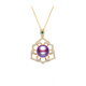 OLIVEIRA French Oliveira Purple Edison Freshwater Pearl Pendant Dream Catcher C1-2778-1