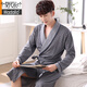 MODAL PURE COTTON NIGHTHAWN für Frauen 2025 Frühlings- und Herbstpaar Bademantel reines Baumwollpyjama Männer langärmelte ausgedehnte Yukata Large Männer 9757 m Größe