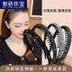 MOYAN's new style hairband with teeth, non-slip, face wash headband, versatile internet celebrity adult crush hairpin, headband, women's hair bundle, new shiny black-sequined hairband A26-305