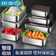 
Stainless steel square plate with lid fresh-keeping box braised dishes thickened square plate neck plate cold dishes flat bottom steamed dishes with lid multi-purpose small extra thick 13559PP lid 1