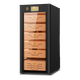 Bulldog cigar cabinet, constant temperature and humidity, ammonia removal, variable frequency compressor, cigar moisturizing, red wine cabinet, humidity control, imported energy-saving box, naked cigarette cabinet with fingerprint lock, WIFI remote VC428, fourth generation PLUS fingerprint password lock WiFi+VC428 black