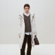 Fan Silan 23FS14135 Korean version stand collar hooded drawstring design long down jacket commuter down jacket white XXS