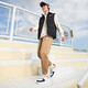 Jordan men's shoes versatile low-top leather-face autumn and winter board shoes thick sole height-enhancing casual white shoes sports shoes