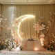 CLCEY new female anchor indoor warm 3D live broadcast background Kuaishou photo atmosphere background cloth movable K-6627 width 2.5 meters X height 2.5 meters lens feeling super high