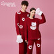 Lanzhuoli Couple's Outfit New Year's Ben Ming Nian Red Home Clothes Year of the Dragon Suit Up and Down Suit Pajamas for Men and Women New Style Women Indian Blue Men's L (175) Men's