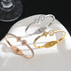 Quamer Old Phoenix Gold Store Fashion coréenne Crocodile Crocodile Fritillaria Bracelet Diamond plaqué 18k Gold Luxury Ins Simple Design 9921-Gold