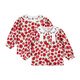 YOUGE infant and toddler autumn new long-sleeved lapel strawberry shirt soft and loose children's style top with strawberry all over print 80 cm