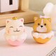 Tatanice Tumbler Desktop kleine Ornamente Office Girls Computer Creative Lovers Kindertages Geburtstag Geschenke Tumbler [Fortune Cat + Little Corgi]