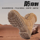3514 Kampfstiefel Herren -Trainingschuhe High Top Tactical Boots Side Reißverschluss -Stiefel neuer Stil brauner Outdoor -Wüstenstiefel Brown 44