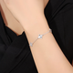 Yuan Shengfu's new PT950 shiny honeycomb four-leaf clover platinum bracelet, authentic fashionable lucky platinum bracelet, 7.23 grams, length 15.5-17.5CM