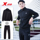 
Extstep sports suit men's sweatshirt spring and autumn style 2025 new spring sportswear sweatshirt hooded jacket two-piece set hooded sweatshirt 9276+black 175/L