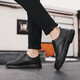 Chaussures en cuir Men de style coréen Chaussures pour hommes Fashion Chaussures décontractées British Business Chaussures formelles Trendy Tobsolaires Versatiles Small en cuir chaussures Wanda 9920 Black 40
