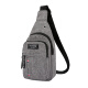 GEBISEN Chest Bag Men's Shoulder Crossbody Bag 7.9-inch iPad Tablet Bag Water-Repellent Large Capacity Casual Backpack Light Gray