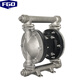 FGO pneumatic diaphragm pump high performance stainless steel 304+F46 EGQBY-15APF DN15 flow rate 2m3/h