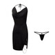 Ji erotische sexy pyjamas Frauen extrem verführerische schwarze Strümpfe Sexy Uniformanzug pervertiertes Maid-Outfit Bunny Girl Paar aufregend [9712 Schwarz] Nachthemd + T-Pants
