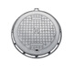 Qunlong Products Ductile iron round manhole cover Heavy-duty rainwater power sewage manhole cover 20KG round overflow well 680*780 round well manhole cover Customized by the enterprise