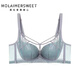 MOLAIMERSWEET underwear women's small breast push-up sexy medium thin cup bra without steel ring side breast lace bra green suit 75B