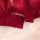 Langsha zodiac year bra set red wedding small breasts push-up no rims for the year of the horse, side breast bra underwear for women 34