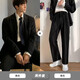 Xinghelai casual suit men's suit handsome college student small suit men and women versatile class uniform jacket DK college style class uniform suit + white long shirt + long trousers + tie 3XL 153-172Jin Jin equals 0.5 kg