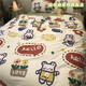 Jiazhilu cartoon grinding bear bedding four-piece set, quilt cover, bed sheet, student dormitory single double multi-piece set, Mengge 2.2 meters four-piece set (gift)