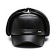 Ruoxi Yuhan elderly hat men's winter velvet warm leather hat for middle-aged and elderly people thickened ear protection outdoor cold-proof casual old hat black one size fits all 58-59 head circumference