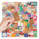 100 Korean dailylike stickers rabbit ins style mobile phone case high-looking DIY stickers Korean bear dailylike small stickers [100 pieces]