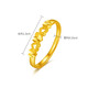Mengjinyuan heart-to-heart gold ring women's gold love ring as a birthday gift for girlfriend, about 2.2g
