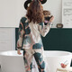 
From the heart pure cotton pajamas for women in autumn and winter long sleeves trousers for home clothes for women in women's pajamas for spring and autumn style middle-aged and elderly mothers set J 9906 L women [height 160-165 weight 100-120Jin [Jin equals 0.5 kg]]