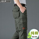 Jeep Spirit Jeep Spirit Algodón Capital Capital Summer del verano Flisos sueltos de gran tamaño Pantalones de trabajo rectos Trendy Dark Blue xl