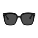 Lunettes de soleil authentiques pour hommes et femmes, grand visage, visage rond, mince, cadeaux de la Saint-Valentin, mari et petite amie GM-Adam (objectifs noirs et gris)