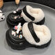 Wei Jie Children's Hole Shoes for Girls 6-12 años, anti-Slip Plus Velvet, desgaste exterior en invierno 2024 nueva bolsa de arrastre de algodón de lujo cálido, talla blanca 32-33 (longitud interna de 19 cm)
