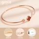 Grace Girl original 18K gold four-leaf clover bracelet for women rose gold color gold bracelet bracelet as a Chinese Valentine's Day gift for wife 18K gold four-leaf clover bracelet red agate + love gift box