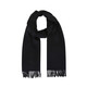 BOSS Men's Thin Cashmere Warm Tassel Scarf 170*28cm Gift for Men 50415017 001 Black LOGO Embroidery