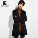 RIVERSTONE [Special Clear] Liushi Men's Wear Men's Wool Coat Autumn and Winter Korean Style All-match Jacket Men's Black M