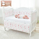 Xiqinbao Neugeborenes Kinderbett um Babybett um Baby -Kollisions -Wächter -Bettzaun 120*60 cm (abnehmbare Innenauskleidung) Pulver