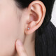 ZLF (ZLF) PT950 platinum earrings for women, platinum versatile glossy round bead earrings to support ears 1.27g