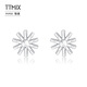 TTMIX Daisy PT950 Platinum Earrings Women's Platinum Small Fresh Flower Earrings 2.2-2.4g