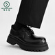 Woodpecker Paris Derby Shoes de SHEP SEPTH SOFS MEN'S NICHE CLANDFIT BLACK SUPPREST Cuir Chaussures British Formal Big Shoes Black Six Styles 9901 37