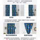 Kuanmian rental house sunshade curtain without punching Velcro adhesive short curtain blackout small window curtain blackout planet blue 1.2 meters wide * 1.5 meters high one piece