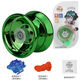 Yueqida Yoyo Luminiscent Metal Rotación automática de niños Competitive Competitive Yoyo Dead Sleep Living Sleep Toy Blue