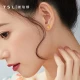 TSL Xie Ruilin gold earrings gold earrings women's fashion frosted simple hibiscus flower gold earrings earrings gift YM352 straight needle shape about 0.70g